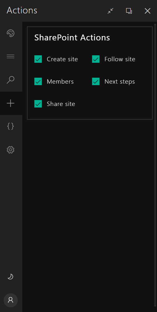 BindTuning Settings Actions